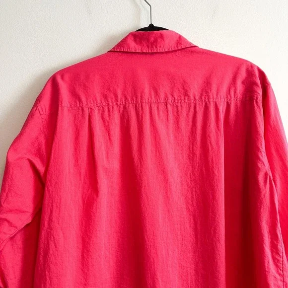 J Crew Cotton Voile Relaxed Button Up Shirt Hot Pink XS - Picture 6 of 9